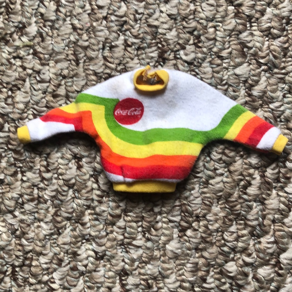Vintage Barbie doll-sized Coca-Cola sweatshirt (doll clothes, not for humans)